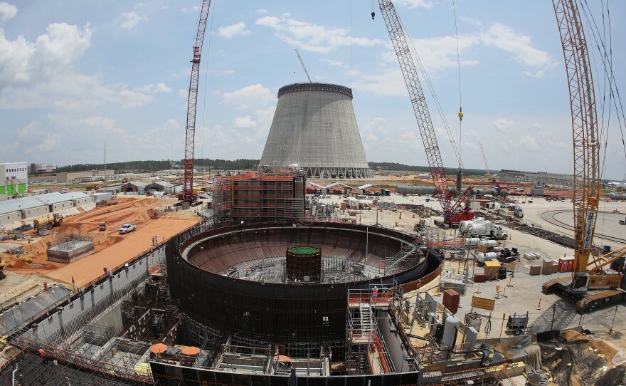 This June 13, 2014 file photo shows construction on a new nuclear reactor at Plant Vogtle power plant in Waynesboro, Ga.