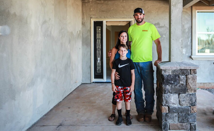 Crystal Hutchison, Luke Bellefeuille and son Trinton are featured in REBUILDING PARADISE On THIS OLD HOUSE.