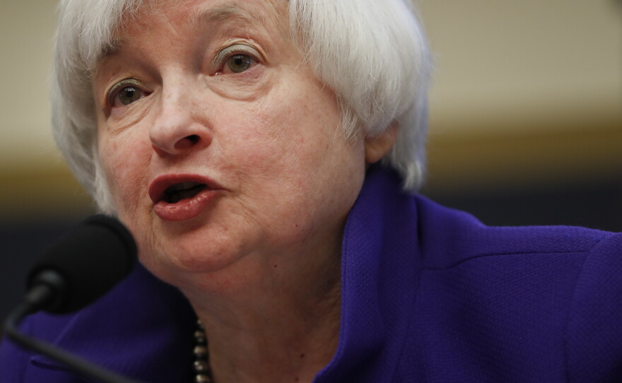 ederal Reserve Board Chair Janet Yellen testifies on Capitol Hill in Washington before the House Financial Services Committee, Sept. 28, 2016. 
