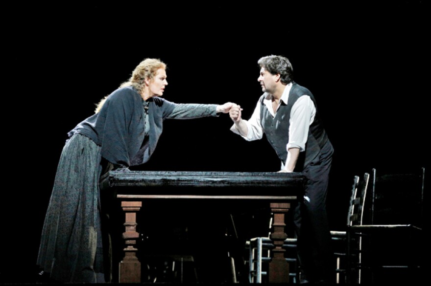 Eva-Maria Westbroek as Santuzza and Marcelo Álvarez as Turiddu in GREAT PERFORMANCES AT THE MET "Cavalleria Rusticana."