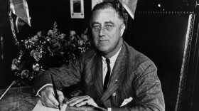 The man known universally as FDR, pictured here in 1936, is the subject of historian Robert Dallek's <em>Franklin D. Roosevelt: A Political Life</em>.