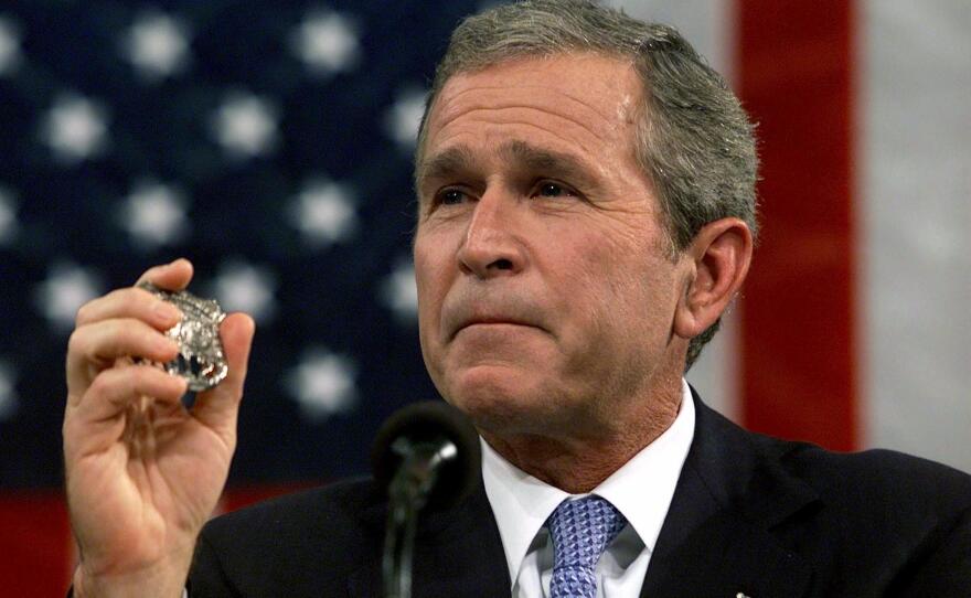 President George W. Bush addressed a joint session of Congress shortly after the Sept. 11 attacks, vowing to tap "every resource" to fight terrorism. Two days before the speech, he had signed an Authorization for Use of Military Force passed by Congress.