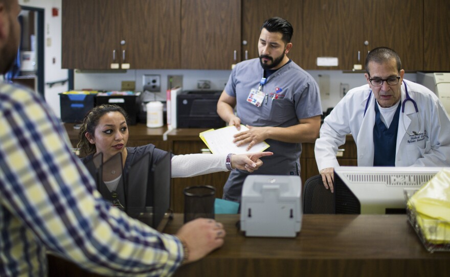 Lebow (far right) is medical director of this urgent care center run by Reliant Immediate Care Medical. The clinic is adjacent to Los Angeles International Airport and is open 24/7.