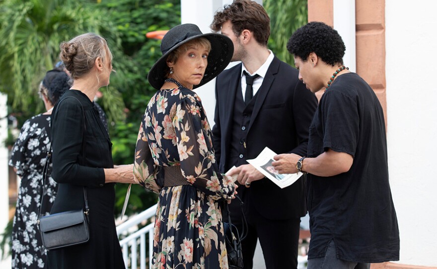 Grace Verdinikov (LIA WILLIAMS) in a scene from DEATH IN PARADISE: Season 10.