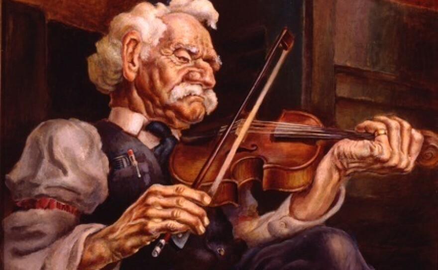 Bransby painted <em>The Fiddler</em> in 1940. He has painted the human figure throughout his career, even at times when it wasn't in vogue.