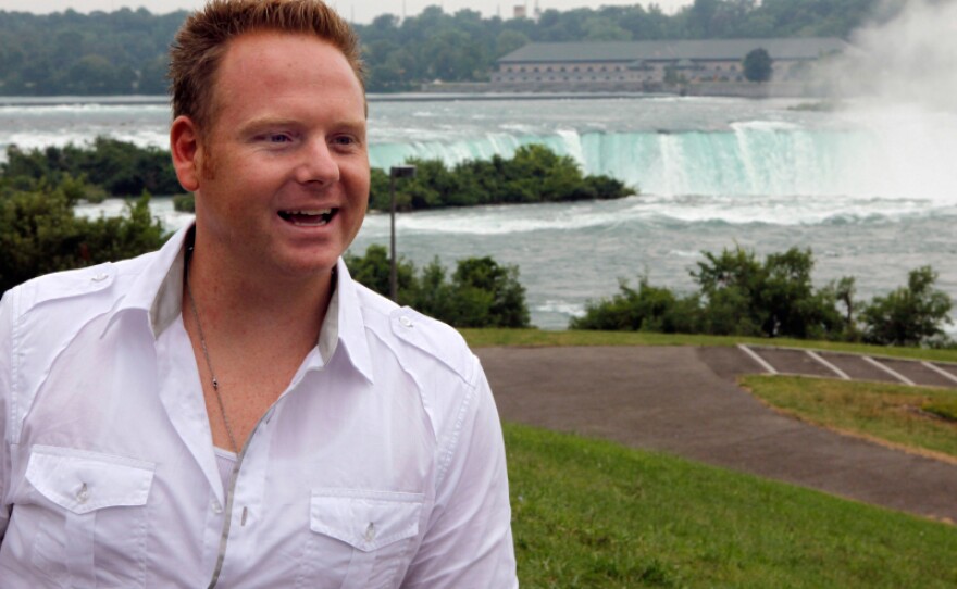 Tightrope walker Nik Wallenda in Niagara Falls, N.Y. The daredevil and his technical team met with emergency responders and others Wednesday to talk about his proposed high-wire walk over the falls.