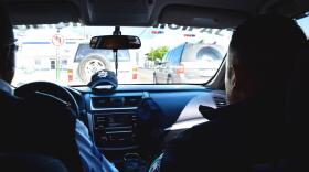 Hermosillo Transit Police Captain Luis Moreno (left) heads toward a traffic accident in Hermosillo on Jan. 22, 2020.