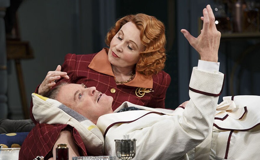 Kate Burton and Kevin Kline in Broadway's “Present Laughter.”