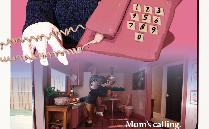The poster for the stop motion animation film "Hi, It's Your Mother" fromDaniel Sterlin-Altman.