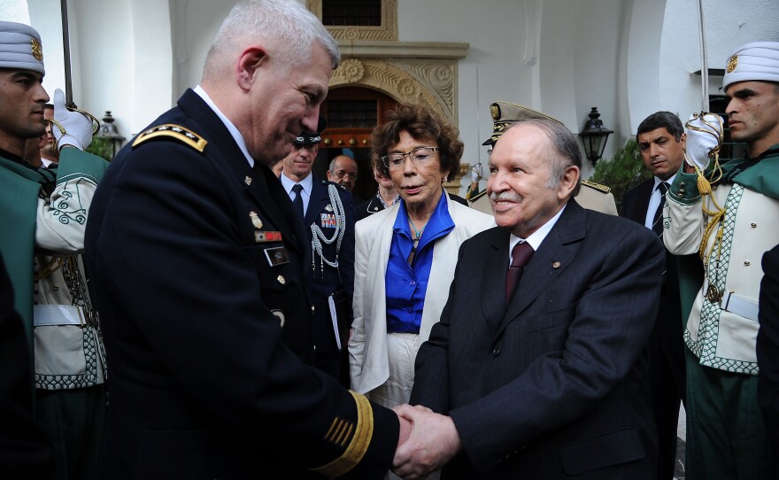 U.S. Gen. Carter Ham, who heads the U.S. Africa Command, meets with Algerian President Abdelaziz Bouteflika last September. Amid upheaval in the region, AFRICOM is still attempting to define its mission.