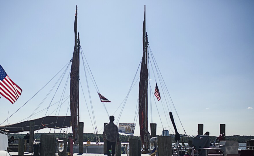 Hokule'a stops in Alexandria, Va., on the way up the Potomac River to Washington, D.C.