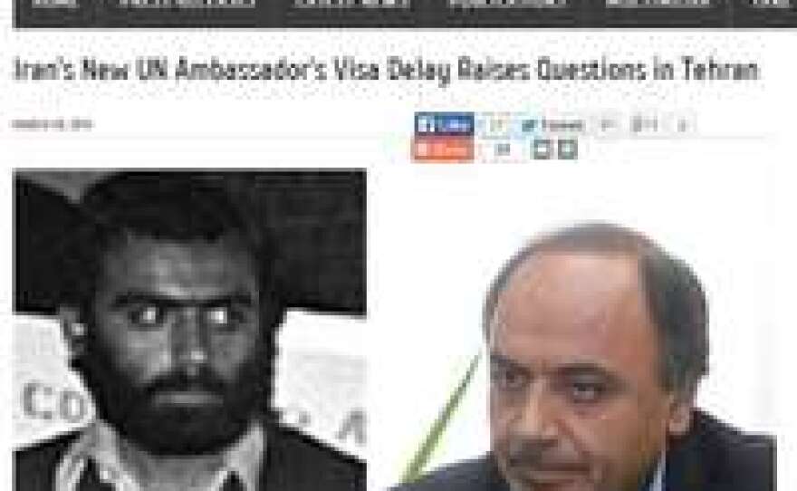 The International Campaign for Human Rights in Iran published these two photos of Hamid Aboutalebi on its website. Aboutalebi is quoted as saying he was not involved in the hostage taking and was there later only as a translator.