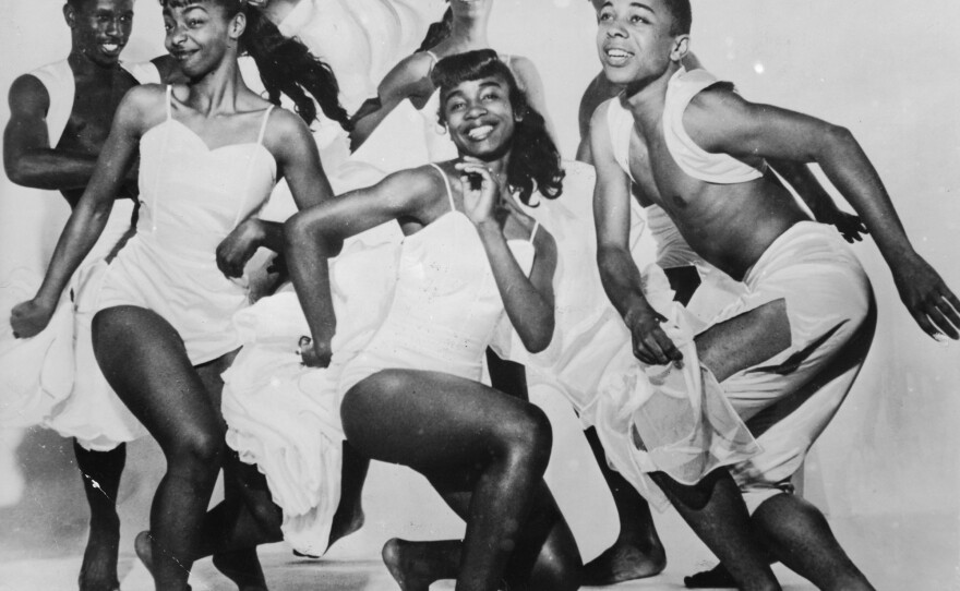 An African American dance group in 1958.
