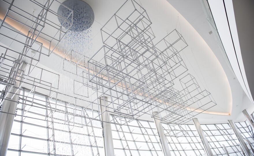 Stuart Keeler's "Taxonomy of a Cloud" will hang over the new food court in Terminal Two.