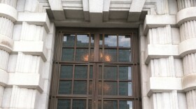 The entrance to the Ninth Circuit Court of Appeals courthouse in San Francisco.