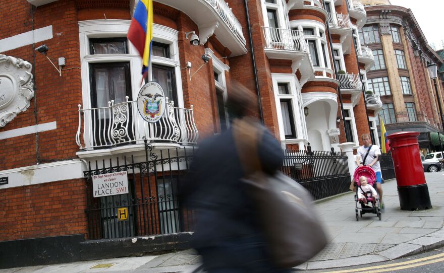 Ecuador has been hosting WikiLeaks founder Julian Assange in its embassy in London for more than four years. Ecuador acknowledged Tuesday it has limited his Internet access because of the website's release of stolen emails that have affected the U.S. presidential campaign