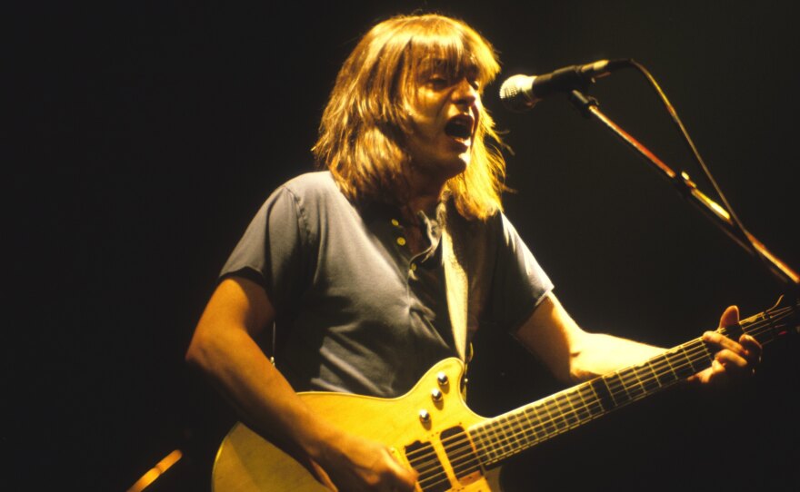 AC/DC guitarist and songwriter Malcolm Young performing in Bloomington, Minn., in 1985.