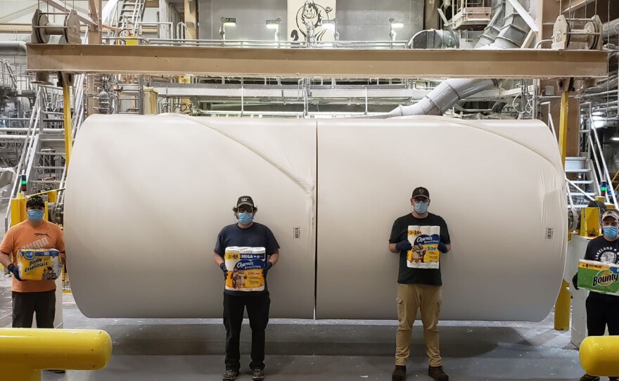 The Procter & Gamble plant in Mehoopany, Pa., has been running nonstop during the pandemic, making essential products such as toilet paper, paper towels and disposable diapers.