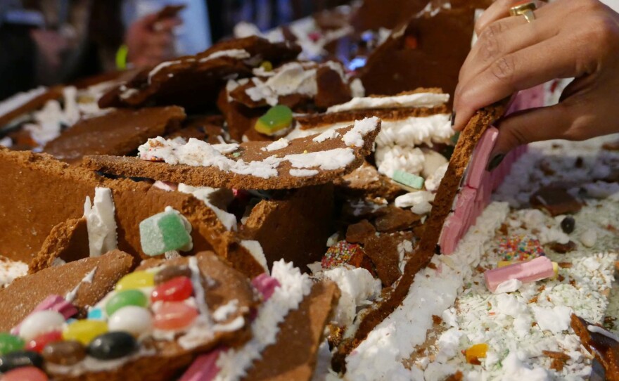 After the destruction, participants get to eat the delicious debris.