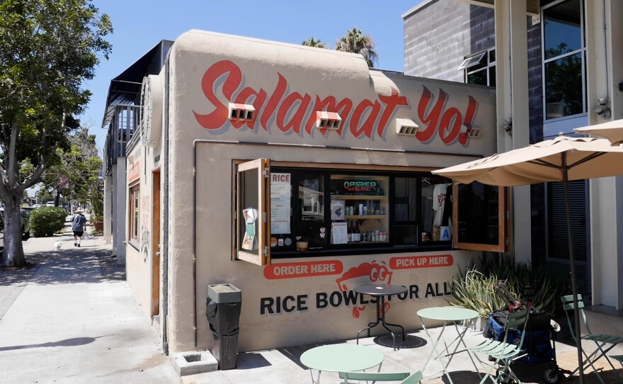 White Rice Bodega on Adams Avenue featuring Koy Sun's painted storefront. Aug. 27, 2024.