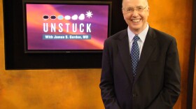 Dr. James S. Gordon, pictured here in the KPBS's studios, works with people throughout the world who have been traumatized by war and violence. His "Unstuck" techniques can help anyone reduce stress and improve their health.   