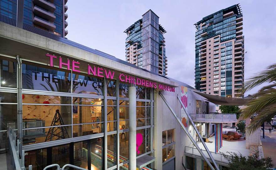 The exterior of the New Children's Museum is shown in an undated photo.