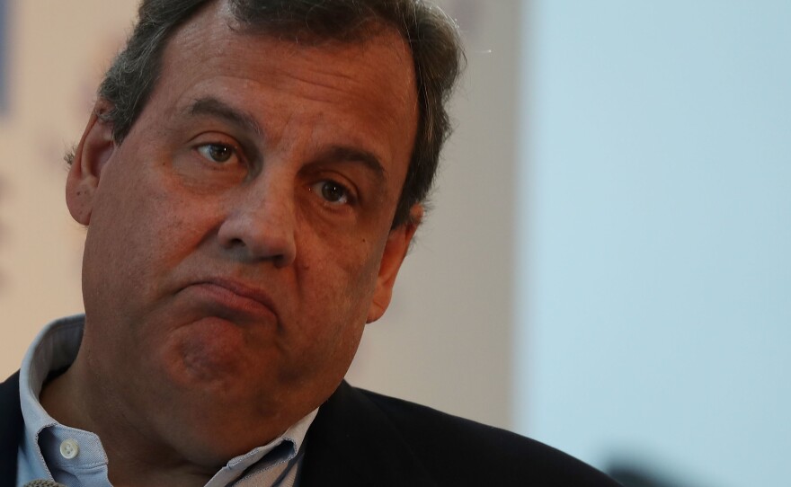 New Jersey's state parks and beaches are closed due to a government shutdown. But that didn't keep New Jersey Gov. Chris Christie from enjoying an empty beach with his family. Above, Christie in April.