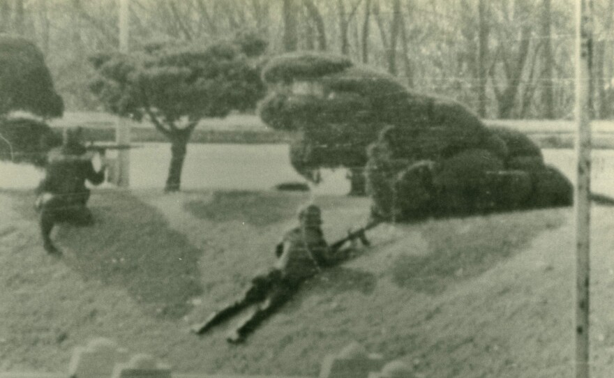 In 1984, an American Army unit engaged in this firefight as it shielded a Soviet defector who made a break across the Demilitarized Zone between North and South Korea. Thirty years after the battle, American soldier Mark Deville has finally received a Silver Star for bravery.