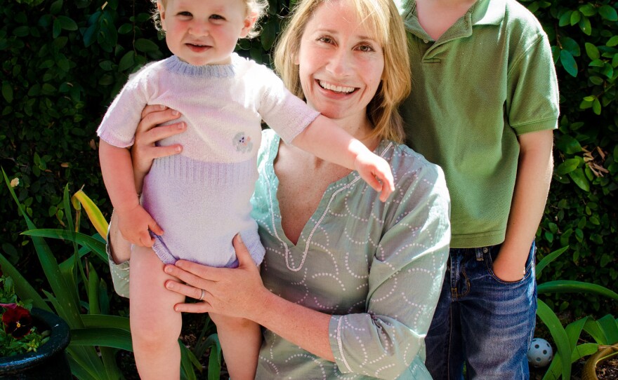 Caryn Hoadley, 45, from Alameda, Calif., with her two children. Hoadley received a letter that said her mammogram was clean but that she has dense breast tissue, which has been linked to higher rates of breast cancer