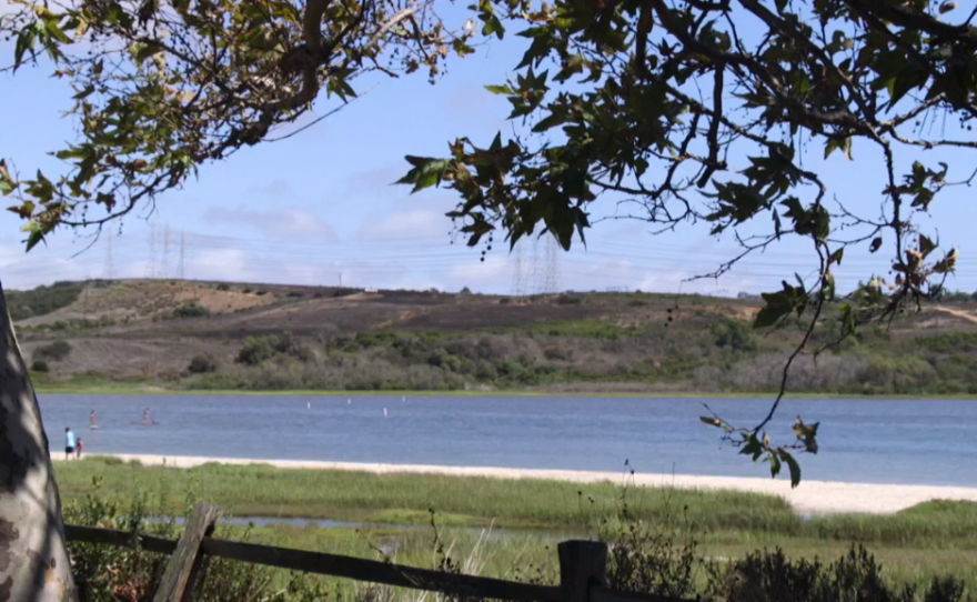 The Agua Hedionda Lagoon in Carlsbad, looking back toward the south shore where the 85/15 project would be located. July 2015