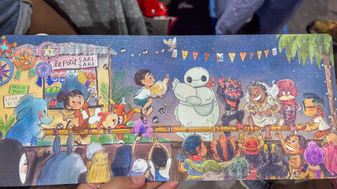 Patrick Ballesteros and Genevieve Santos collaborated to create "Close-Open, Close-Open" which is a limited edition Comic-Con print. Photo taken July 23, 2026.