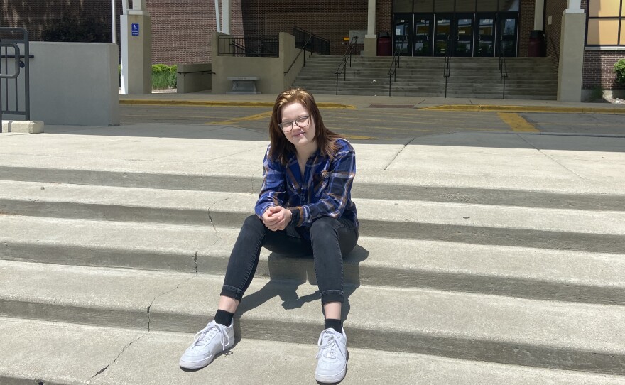 Linnea Sorensen attends Schaumburg High School in Schaumburg, Ill. Now that Illinois allows students to take up to five days off per school year for their mental health, she can stay home when she feels "not fully mentally there."