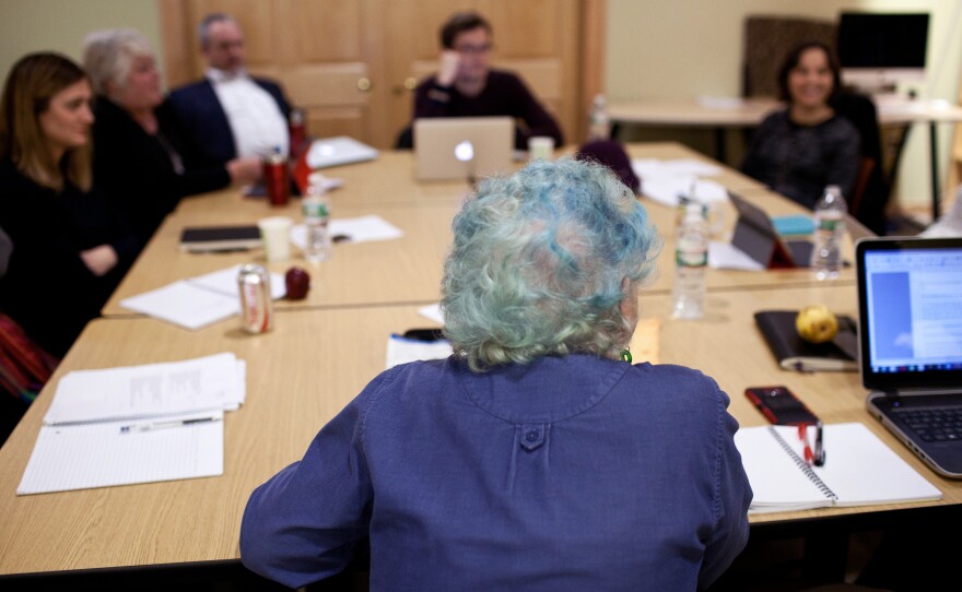 Bernays teaches a fiction writing class to Nieman Foundation fellows at Harvard University in Cambridge, Mass. It was a writing student who inspired her to try a bold new hair color.
