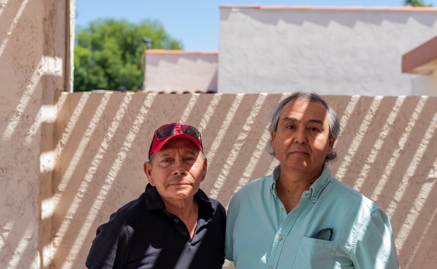 Sky (left) and David Gonzalez used to visit their mother daily. Now they can't see the kind of care she's getting. The nursing home staff members say they check on her every hour. "But how do I know what's going on or not going on?" Sky asks.