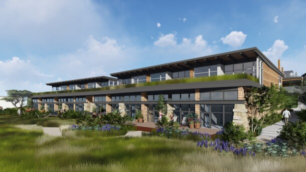 A rendering of the potential Seaside Ridge development shows housing along the Del Mar bluffs in this undated image.