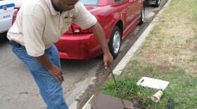 "Water cop" Seneca Page patrols a San Diego neighborhood and investigates a water waster complaint in this undated photo.
