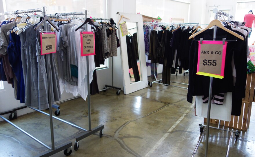 A pop-up sale in the Bowery neighborhood of New York City.