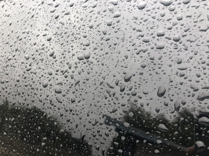 Rain is seen on a window in the Allied Gardens neighborhood of San Diego County, Calif. Dec. 14, 2021.