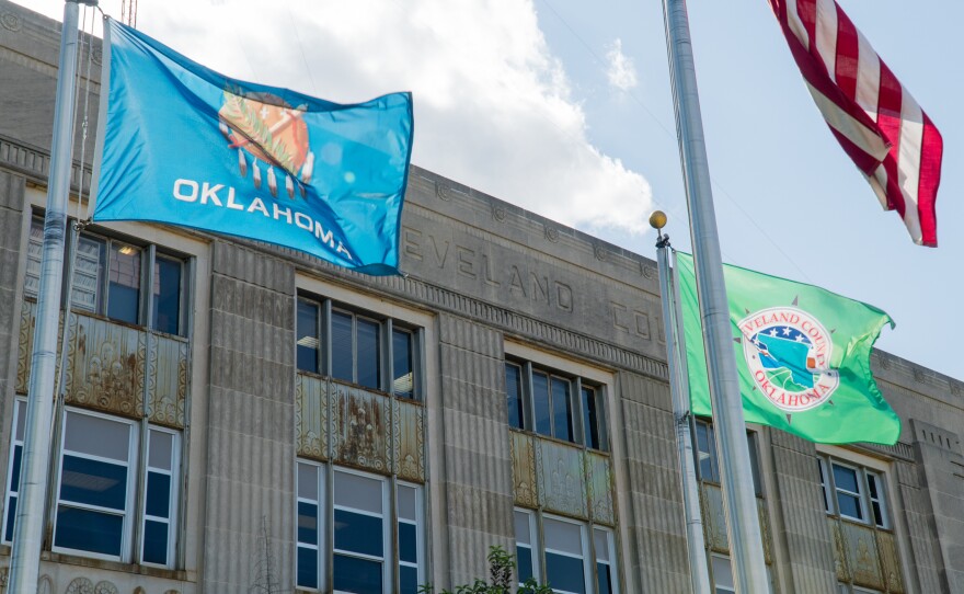 The first case in a flood of litigation nationwide against opioid drug manufacturers will begin on Tuesday in this courthouse in Norman, Okla.