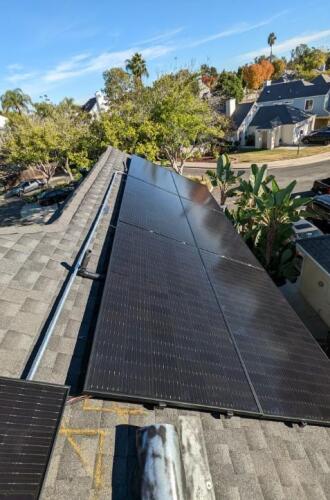 Solar panels on the roof of an Oceanside home in this undated photo