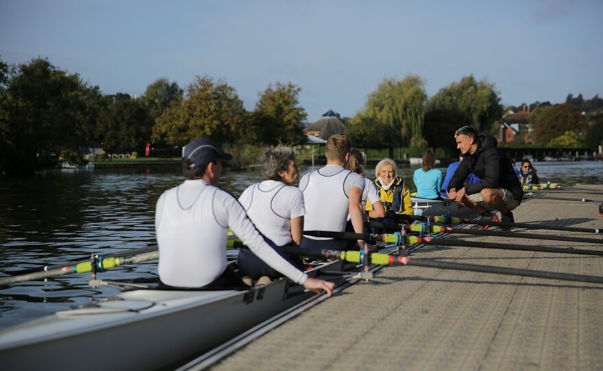 Mary Berry's journey starts with the Henley Rowing Club, where she is recruited as their cox.
