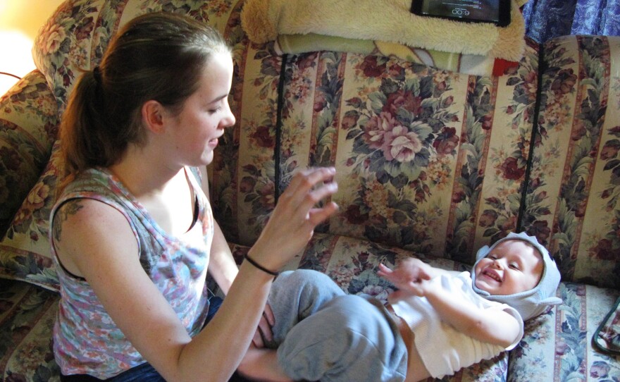Victoria Houser of Painted Post, N.Y., is raising her son, Brayden, on her own. She says she feels stuck in a never-ending cycle, constantly worried that one financial emergency will send everything tumbling down.