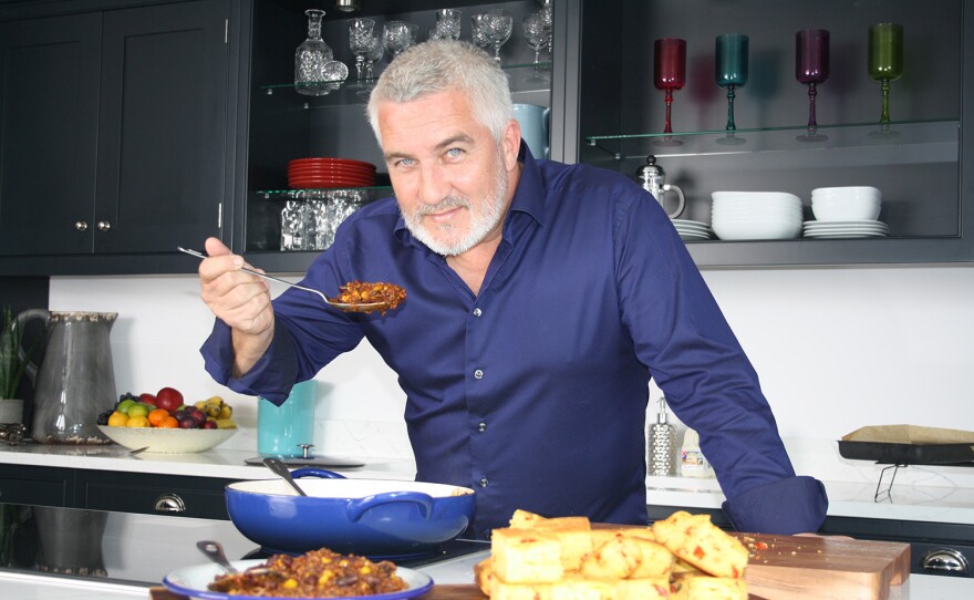 Paul Hollywood prepares chili and cornbread after visiting Santa Fe.