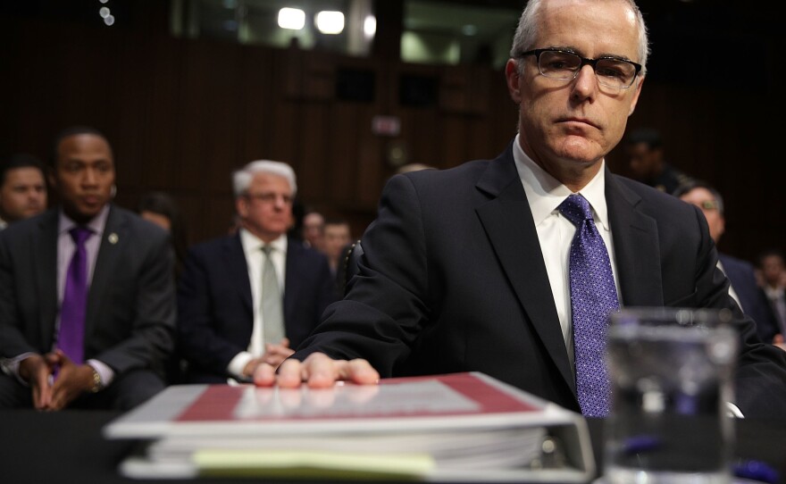 Former FBI Deputy Director Andrew McCabe is suing the government over being fired just short of his retirement date in March.