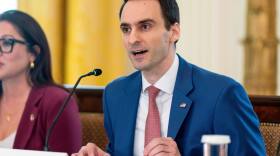 FILE - White House director of Science and Technology Policy Michael Kratsios speaks during a meeting of the White House Task Force on Artificial Intelligence Education in the East Room of the White House, Sept. 4, 2025, in Washington.