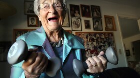 Belle Likover, a 96-year-old retired social worker, told Case Western Reserve medical students that growing old gracefully is all about being able to adapt to one's changing life situation, including health challenges.
