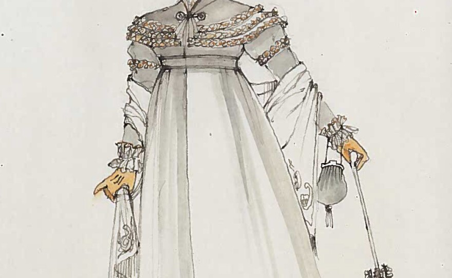 A sketch of the costume Justice Ginsburg will wear.