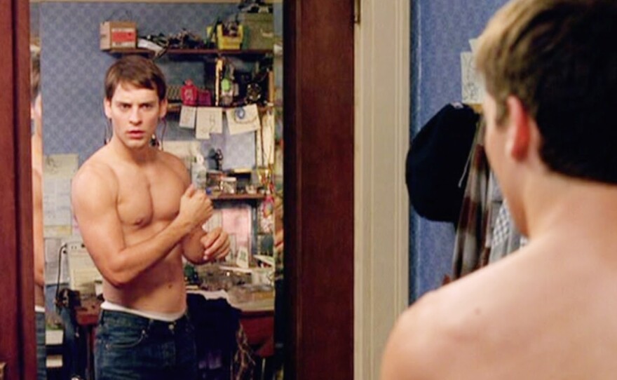Tobey Maguire as Peter Parker in "Spider-Man."
