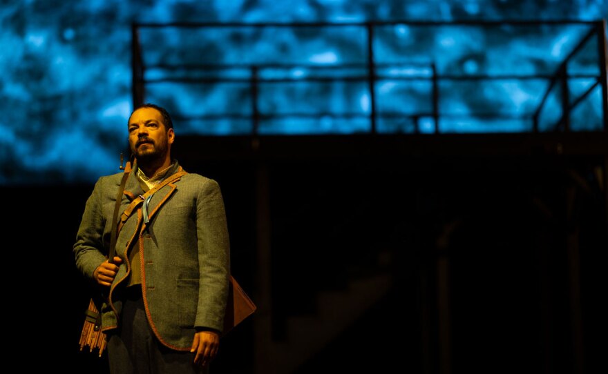 Paco Tolson as Vincent Van Gogh in "to the yellow house," by playwright Kimber Lee, directed by Neel Keller. The play runs at the La Jolla Playhouse through Dec. 12, 2021.