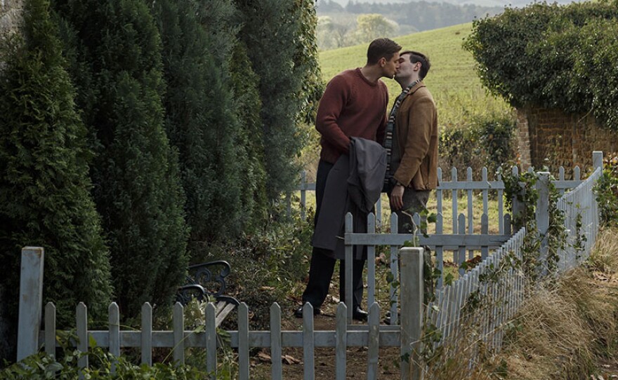 Shown from left to right: Oliver Jackson-Cohen as Michael Berryman and James McArdle as Thomas March.